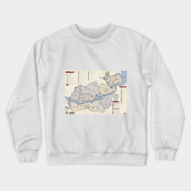 Red Dead Redemption Map Crewneck Sweatshirt by Pliax Lab